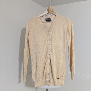 Barbour Linen Blend Button Down Cardigan
